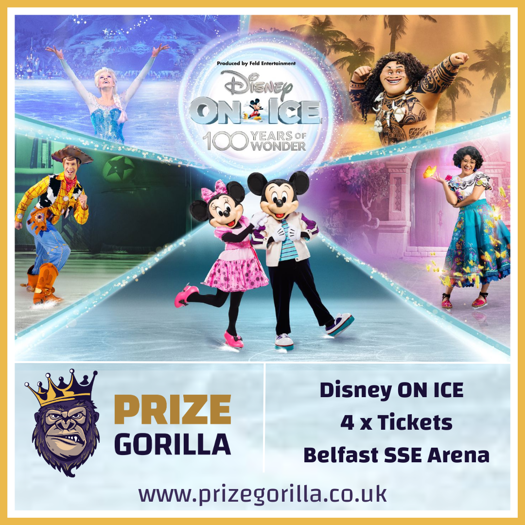 4 x Disney On Ice Tickets Prize Gorilla