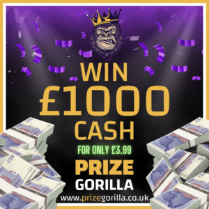 Win £1000 tax free cash with Prize Gorilla