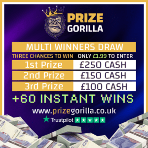 Prize Gorilla Multi winner cash draw & Instant wins