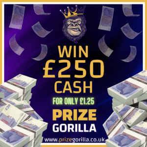 Win £250 cash with Prize Gorilla