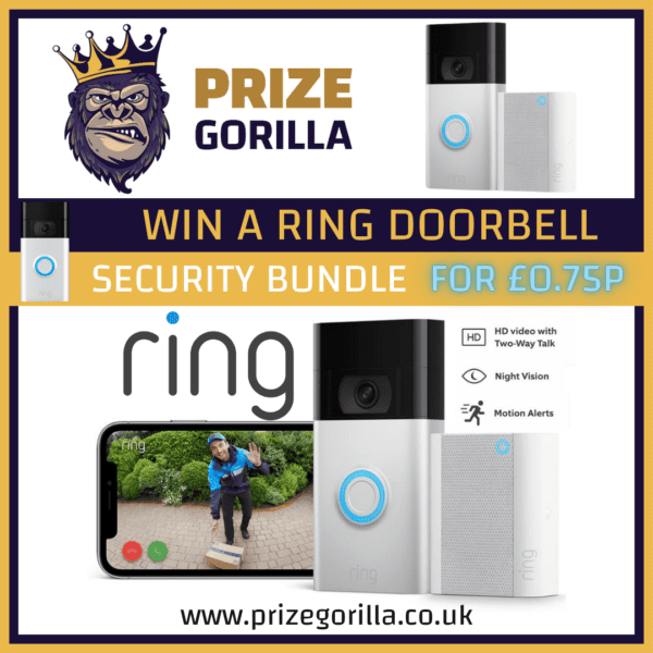 Prize Gorilla Win a Ring doorbell security Bundle