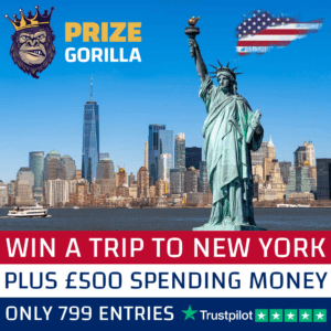 Prize Gorilla win a holiday to New York America best competitions website Belfast UK 2024