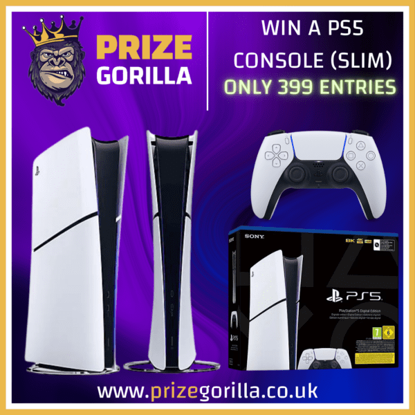 Prize Gorilla competition website Belfast Northern Ireland 2024 2025 PS5 SLIM