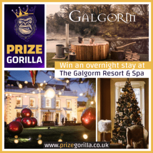 Prize Gorilla competition website Belfast Northern Ireland United Kingdom 2024 2025 win an overnight stay at Galgorm resort & spa