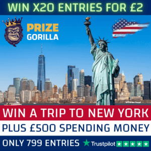 Prize Gorilla win a holiday to New York America best competitions website Belfast UK 2024