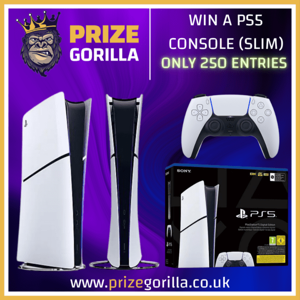 Prize Gorilla competition website Belfast Northern Ireland UK 2025 PS5 SLIM